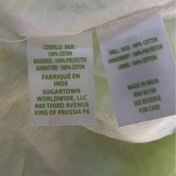 Lilly Pulitzer size 2 Mellie Eyelet tank Neon yellow/green eyelet - Picture 6 of 6